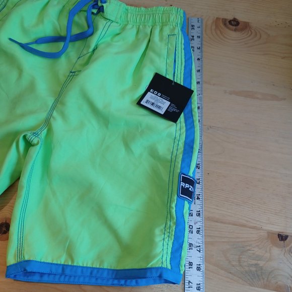 NEW! Ripzone Youth Swim Trunks L -Green with blue stripe 3936 - Picture 9 of 9